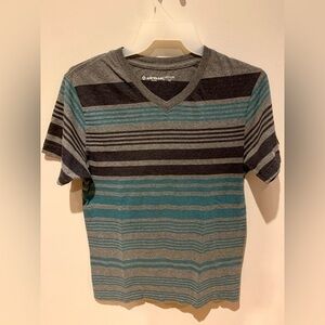 Airwalk Striped V-Neck T-Shirt - Size M